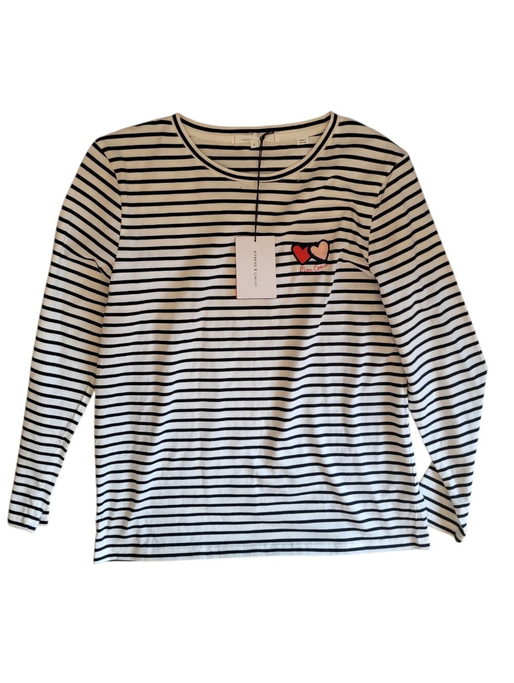 CHINTI + PARKER Nwt 'Mon Coeur' Long Sleeve Top Small